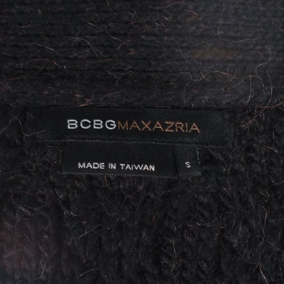 Vintage Y2K Max Azaria BCBG Alpaca Mohair Ash Gray Cardigan Copper Flecks - Picture 13 of 15